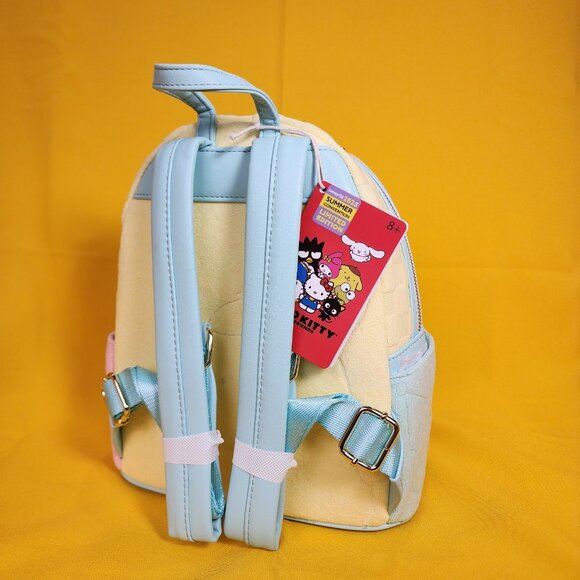 Loungefly SDCC LE Hello Kitty & Friends Color Block Terry Cloth Mini Backpack - Picture 5 of 12